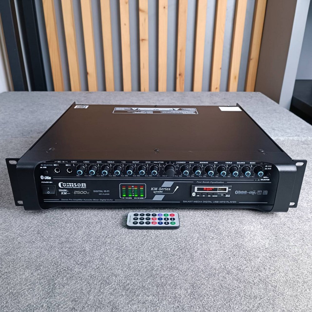 COMSON KM-2500C แอมป์ แอมป์คาราโอเกะ เครื่องขยายเสียง มีปรีแอมป์ในตัว USB MP3 KM 2500 C KM2500 เอไอ-ไพศาล