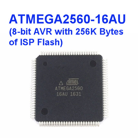 ATMEGA2560-16AU (8-bit AVR with 256K Bytes of ISP Flash)