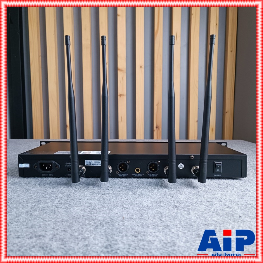 ความถี่ใหม่ กสทช DE ACOUSTIC KH500 NEW ไมค์ลอยมือถือคู่ UHF ปรับความถี่ได้ ไมค์ลอยคู่ KH 500 KH-500 แถมอุปกรณ์ย้ายเสา +++ กระเป๋าเก็บไมค์ 4เสา