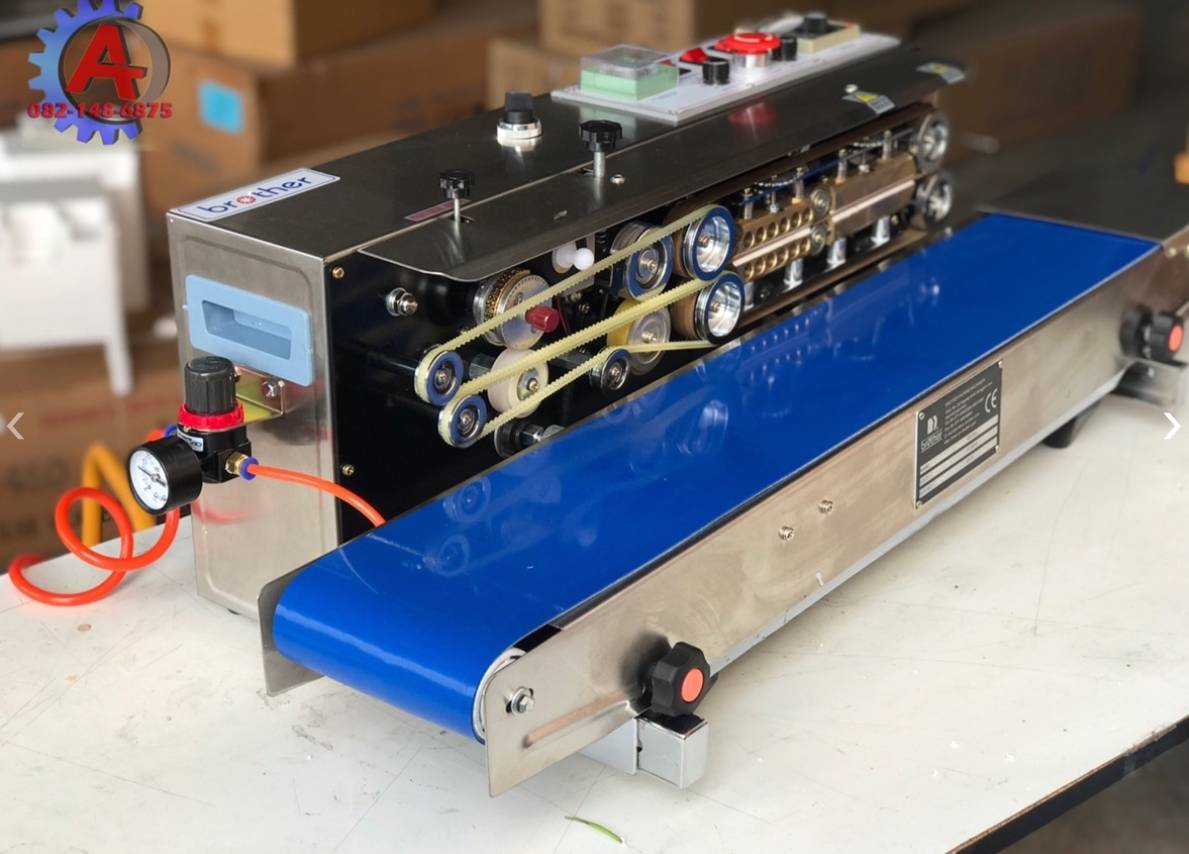 เครื่องซีลสายพาน ( แนวนอน แบบมีระบบพิมพ์วันที่ ) รุ่น FRD1000 W แบบเติมไนโตรเจน