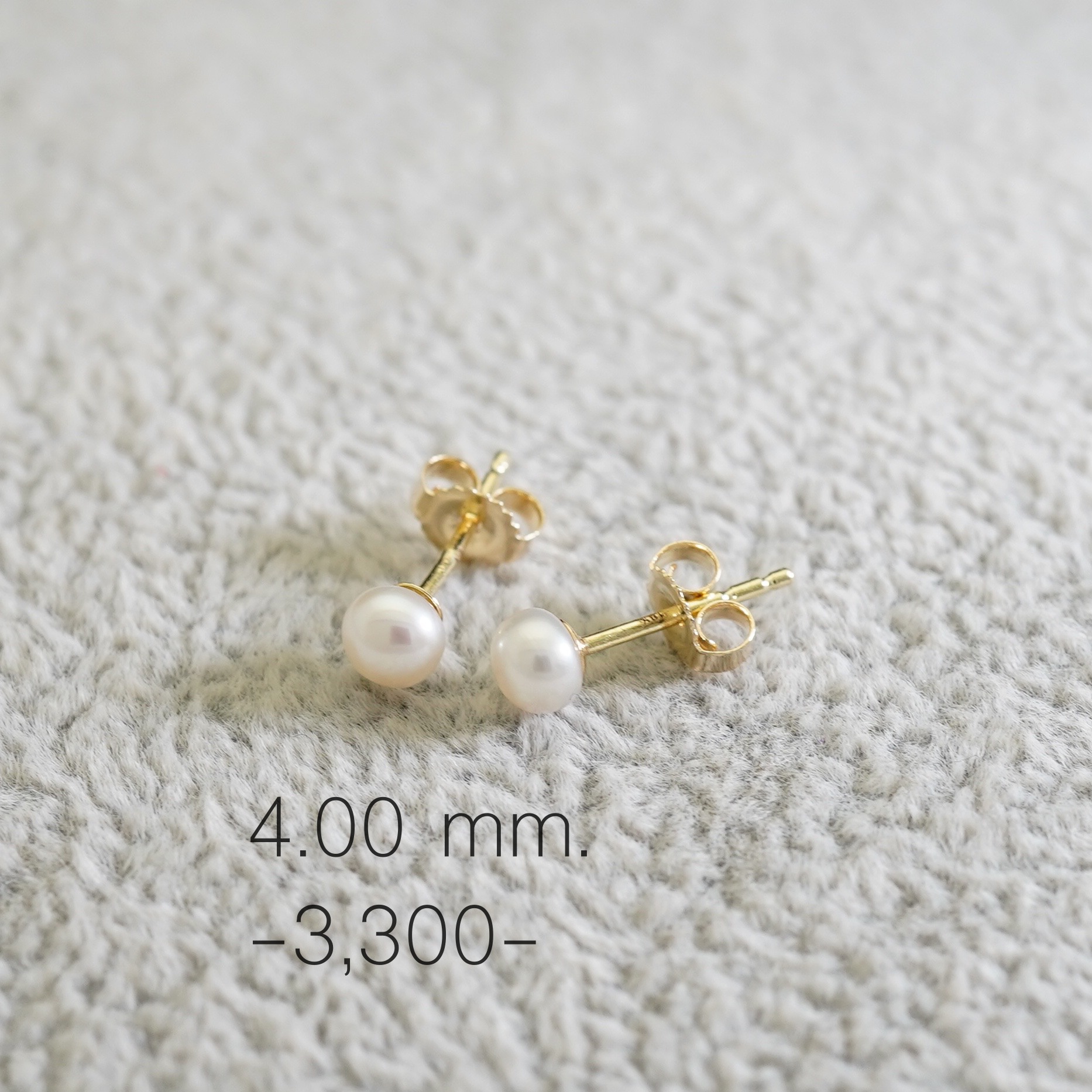 ต่างหูทอง: ต่างหูไข่มุกแท้ ตัวเรือนทอง