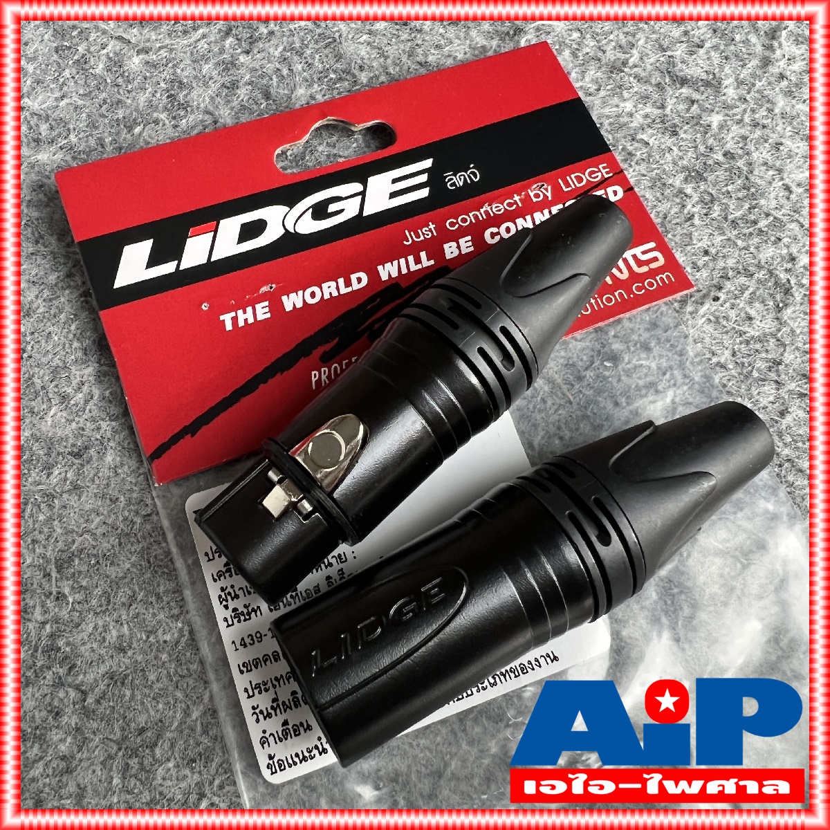 (1คู่ ผู้1เมีย1) LIDGE YM-999 XLR MALE + XLR FEMALE ปลั๊ก + แจ็ค XLR ขั้วทอง ( YM 001 B + YM 002 B ) CANNON ผู้+เมีย YM001B + YM002B NTS YM999 YM 999 เอไอ-ไพศาล
