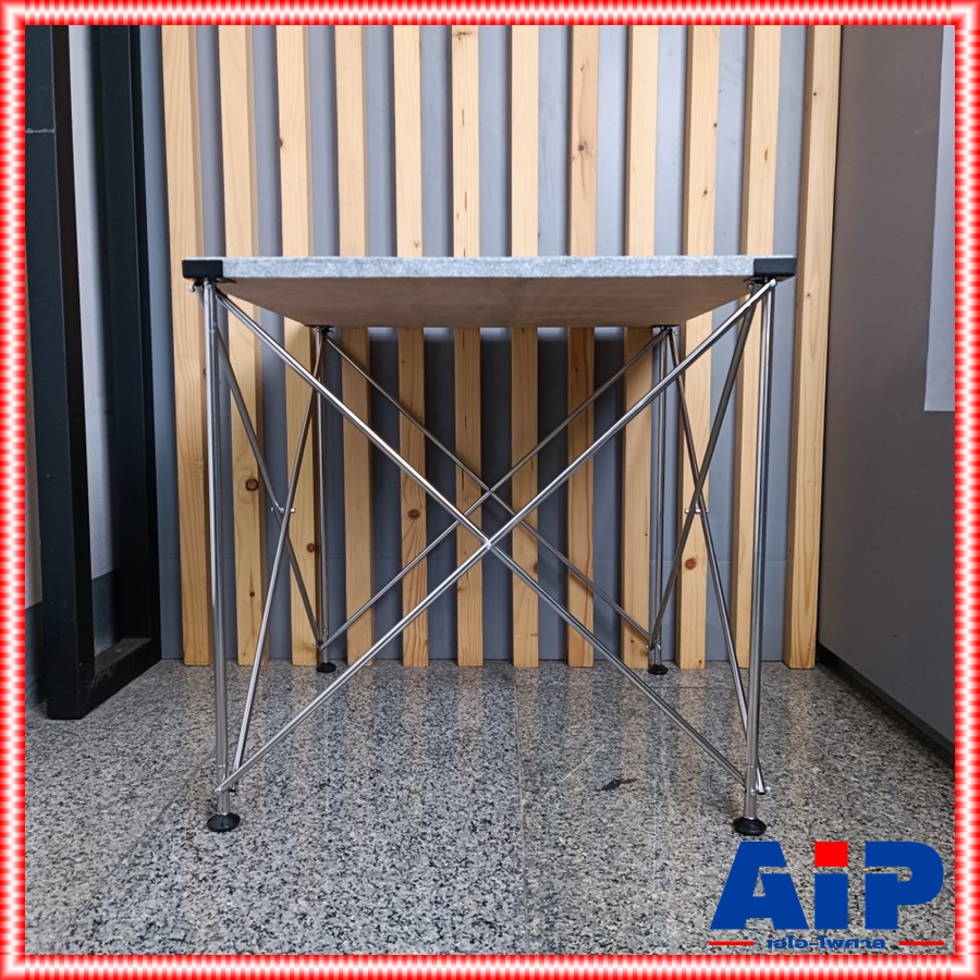 โต๊ะวางขาสแตนเลสx-01V2 60x60 สูง60เซนติเมตร สีเทา (ขาสามารถพับเก็บได้) โต๊ะอเนกประสงค์ โต๊ะวางมิกซ์ ชั้นวางเครื่องเสียง