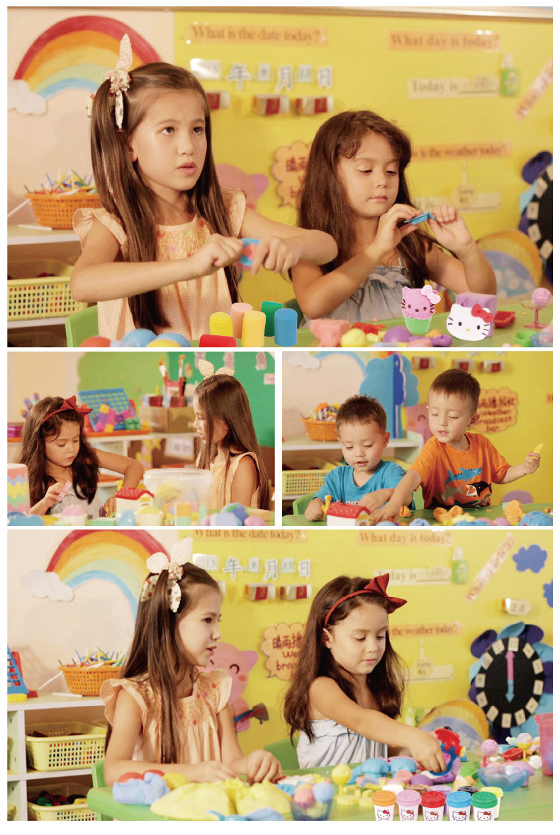 KT8609 เซตแป้งโดว์คิตตี้ ชุดใหญ่ (ของมือ 1 กล่องไม่สวย)