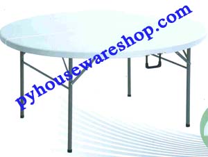 โต๊ะกลมเอนกประสงค์ 5 ฟุต แบบพับครึ่งได้,โต๊ะพับหน้าHDPE,โต๊ะจัดเลี้ยง,โต๊ะจีน