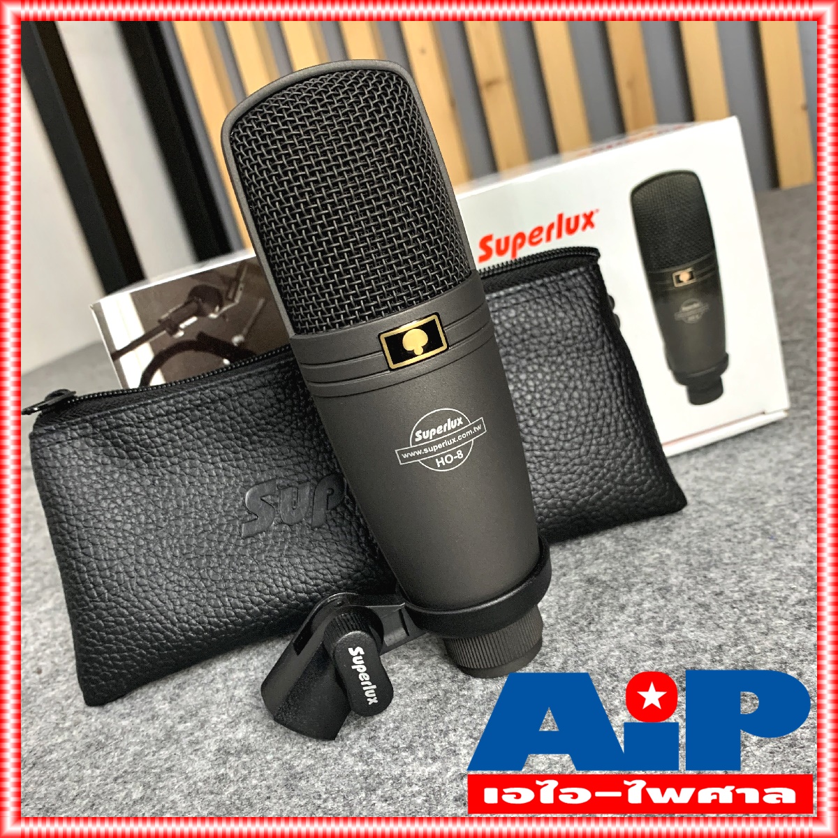 SUPERLUX HO8 ไมค์สตูดิโอ HO-8 ไมค์อัดเสียง HO 8 ไมค์สาย คอนเด็นเซอร์ ไมค์คอนเดนเซอร์ Mic Condenser ไมค์โครโฟน