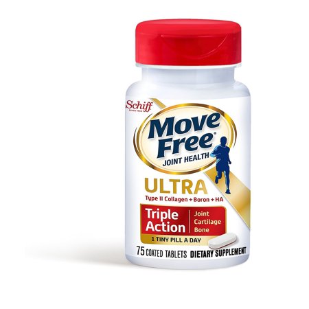 "พร้อมส่ง" Schiff MoveFree Ultra Collagen Type II: Triple Action ขนาด 75 tablet หมดอายุ 09/2025