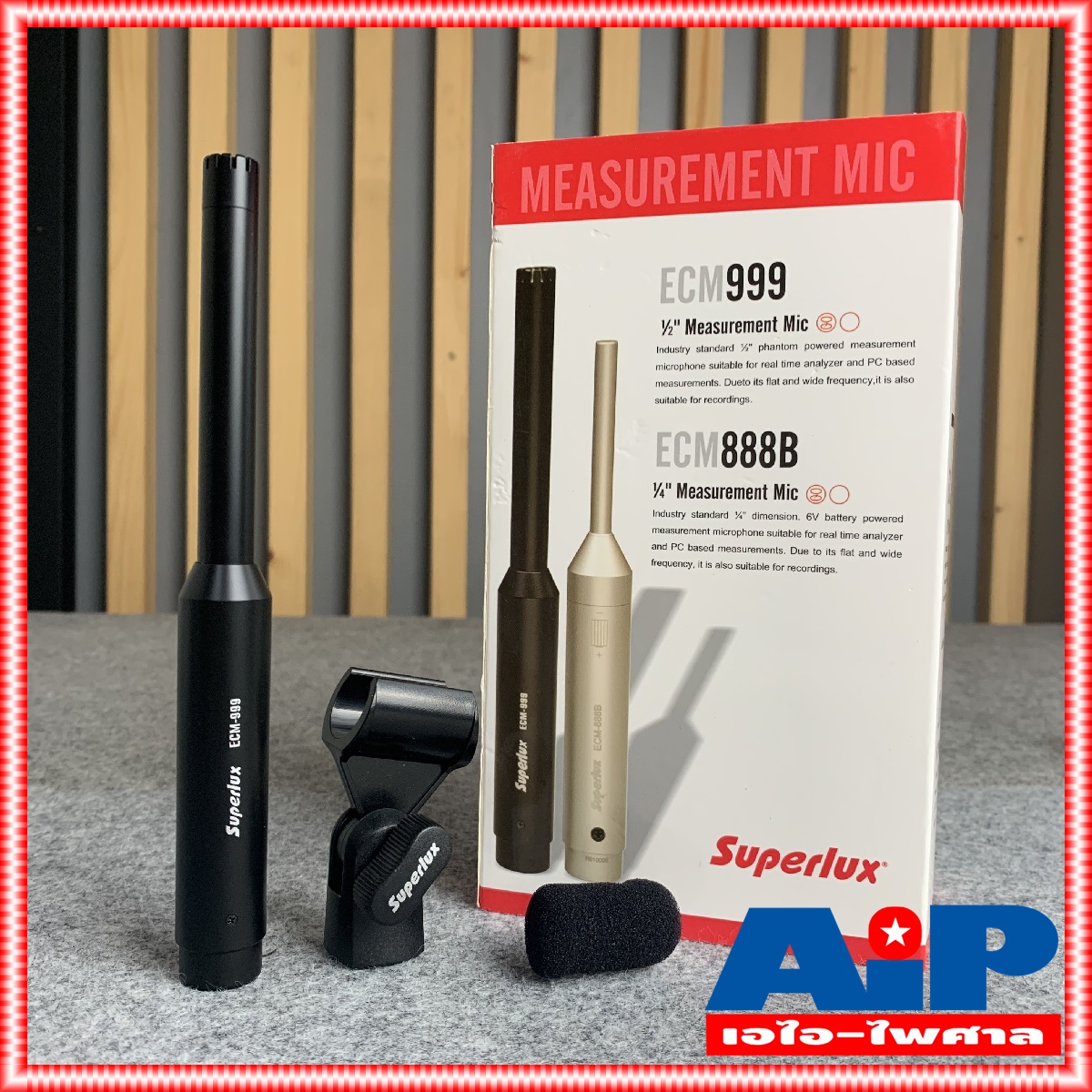 SUPERLUX ECM999 ไมโครโฟน EC-999 RTA ไมโครโฟน ECM 999 ไมค์สาย ไมค์ RTA ไมค์โครโฟน Measurement เอไอ-ไพศาล
