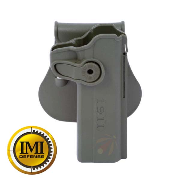 Colt 1911 Gun Holster Paintball 1911 Belt Pistol Holster Hunting Waist Gun Case 360 Degree Rotation Belt Paddle for CS - OD GREEN