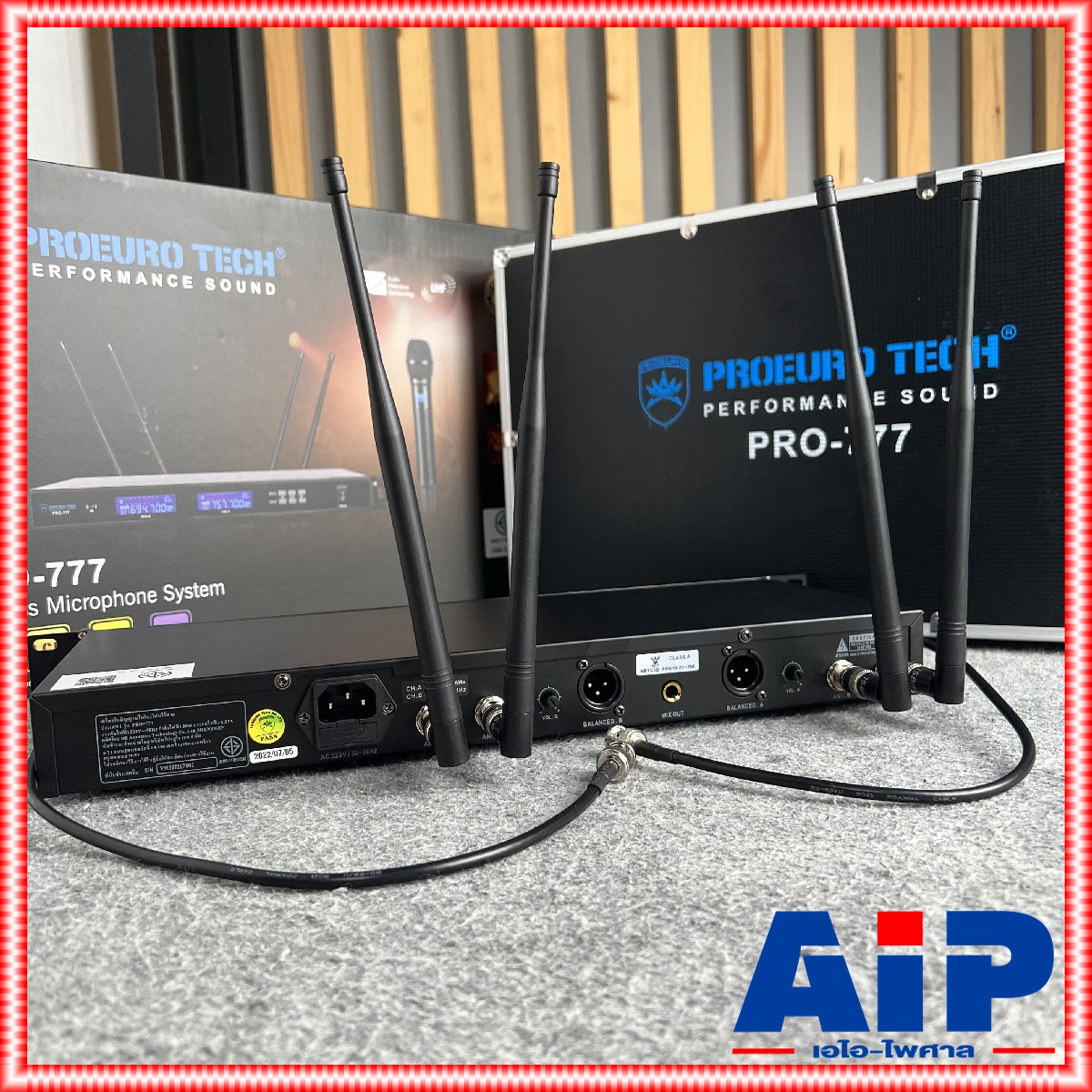 *รุ่นมีกระเป๋า* 4เสา PROEUROTECH PRO-777 ไมค์ลอยมือถือคู่UHF ไมค์ลอยปรับความถี่ มี2ช่วงความถี่ โปรยูโรเทค 4เสารับสัญญาณ PRO 777 PRO777 PRO EUROTECH เอไอ-ไพศาล