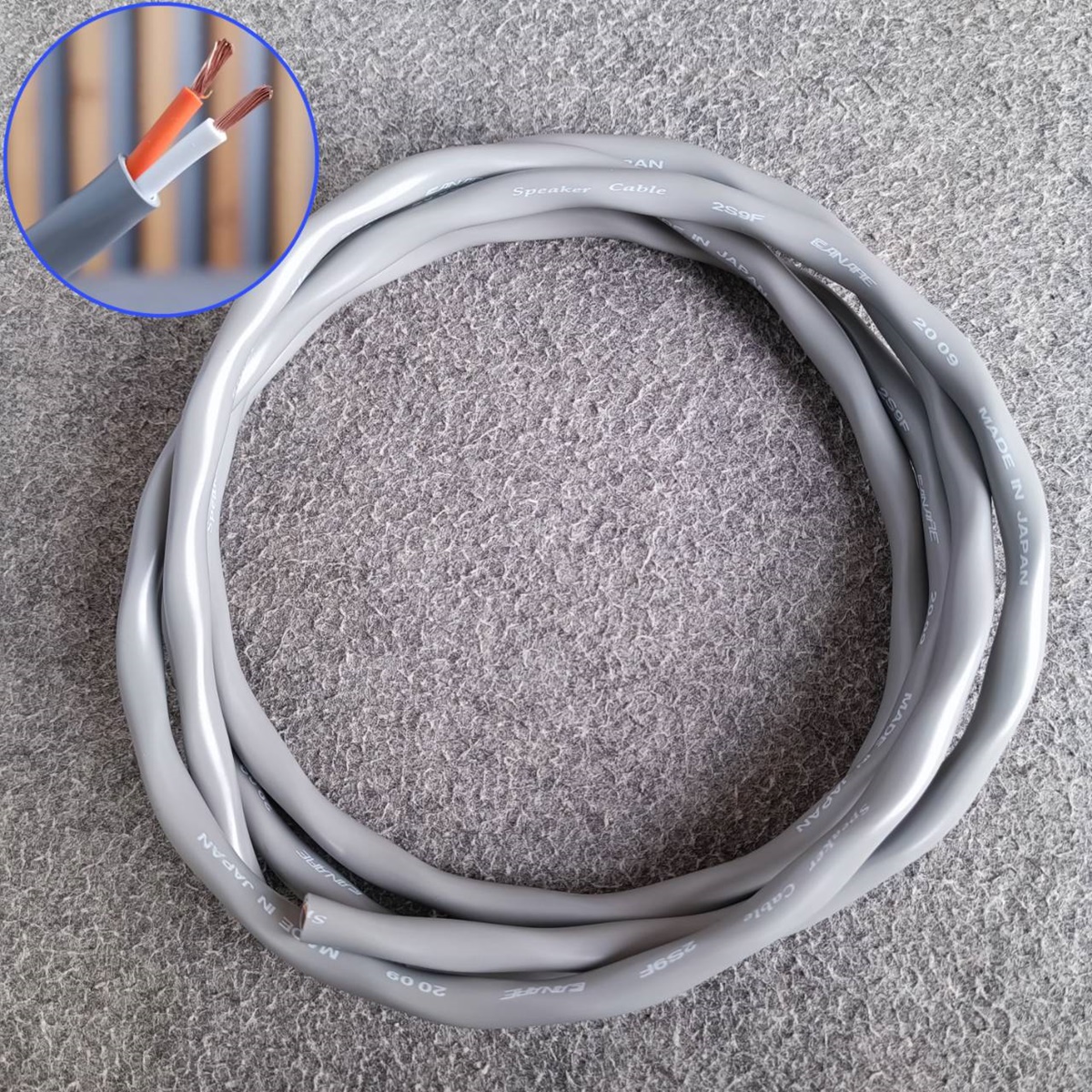 ขด2เมตร สายลำโพงCANARE 2S9F 14AWG สีเทา สายลำโพง2คอร์ ขนาด14awg ทองแดงแท้ Canare Speaker Cable 2S9F เอไอ-ไพศาล