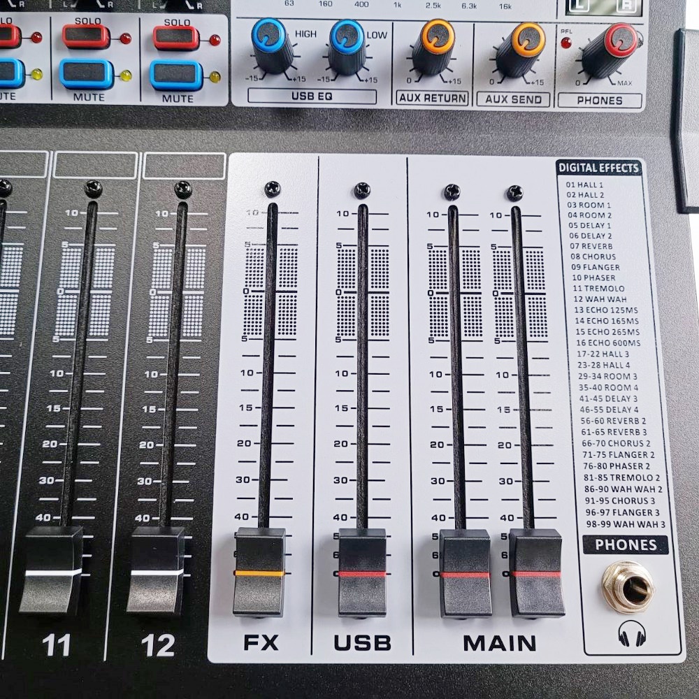 NTS KM-12N MIXER+EFX USB+บลูทูส เอ็นทีเอส มิกเซอร์อนาล็อก 12 ช่อง KM 12N KM12N เอไอ-ไพศาล