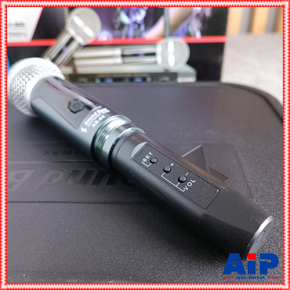 SOUNDBEST AS-02 ไมค์ลอยคู่ UHF ไมค์ลอยแบบถือ ไมโครโฟน ไมค์ลอยไร้สายแท้ รุ่น AS 02 AS02 เอไอ-ไพศาล +++