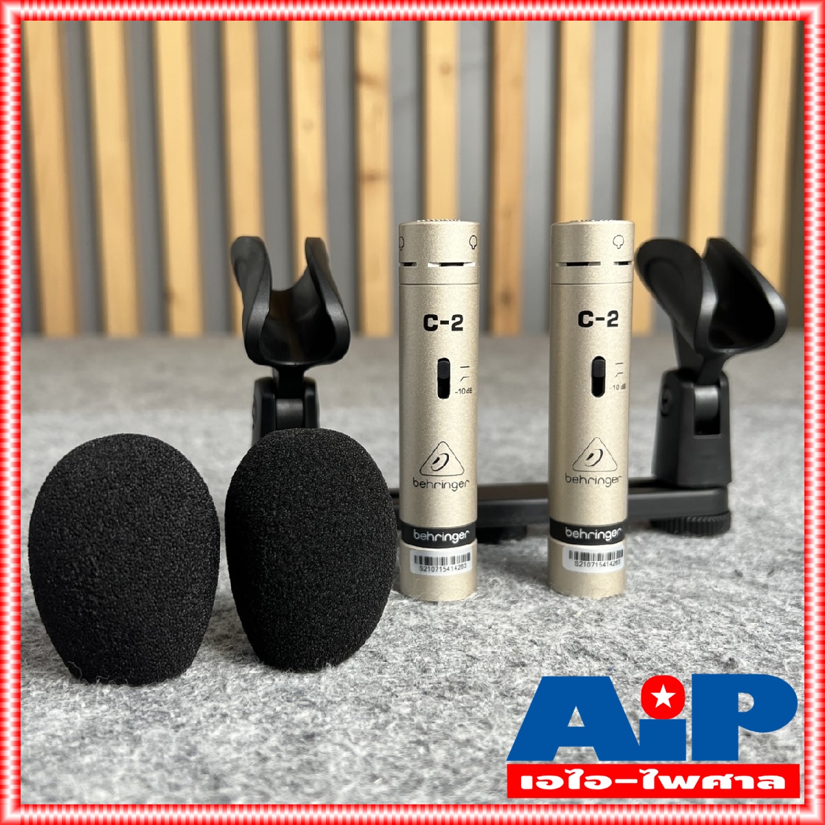 BEHRINGER C2 Studio Condenser Microphones ไมค์อัดเสียง c-2 ไมค์โครโฟน ไมค์สตูดิโอ ไมค์เครื่องดนตรี คอนเดนเซอร์ไมค์ +++