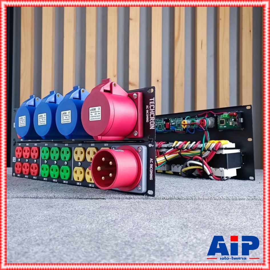 ขนาด 4U TECHCRON K3B / B9 ชุดโหลดไฟ ชุดโหลด 3 เฟส ตู้โหลดจ่ายไฟ ชุดโหลดจ่ายไฟ ปลั๊กโหลด3เฟส เพาเวอร์ปลั๊ก K3B B9 K3BB9 เอไอ-ไพศาล