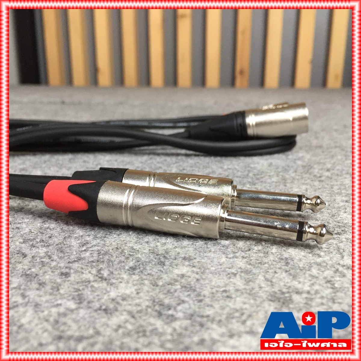 สายคู่ข้างละ2หัว 1เมตร LIDGE YM-712 สาย CANNON ผู้ - MIC สายดำ YM 712 YM712 สายสัญญาณเสียง XLR ผู้ ออก PHONE สายสัญญาณ