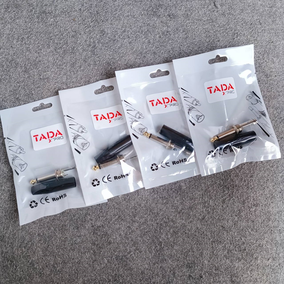 แพ็ค4ตัว ด้ามตรง TADA GYJ-01BK phone mono ดำ ปลั๊กไมค์โมโน แจ็คไมค์monoตัวผู้ GYJ 01BK GYJ01BK เอไอ-ไพศาล