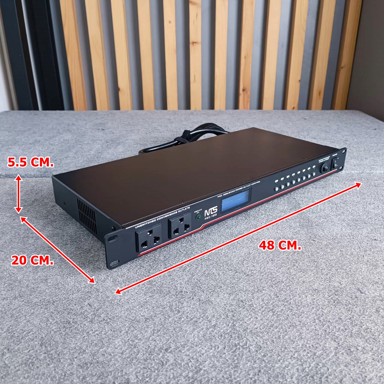 NTS PRO-1608 Sequence Power Distributor ปลั๊กราง จ่ายไฟสำหรับติดแล็ค เอ็นทีเอส ปลั๊กไฟติดแร็ค PRO 1608 PRO1608 เอไอ-ไพศาล