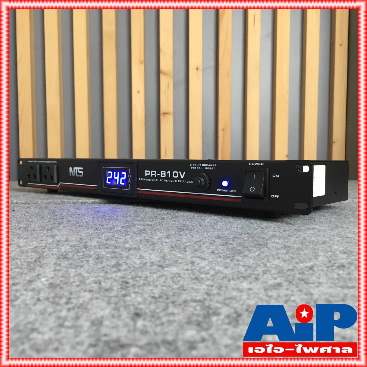 NTS PR810V โชว์โวลท์ POWER DISTRIBUTION pr-810v ปลั๊กรางจ่ายไฟสำหรับติดแล็ค BREAKER OUTLET PR 810 V เอไอ-ไพศาล