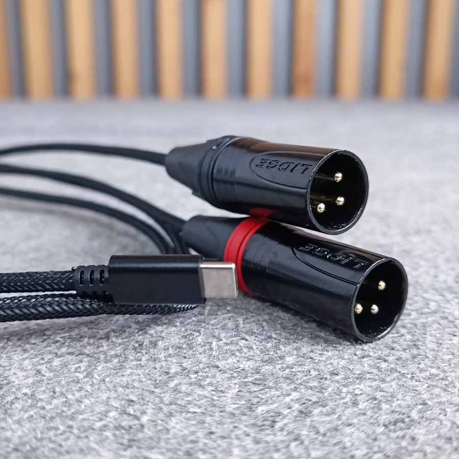 ยาว1.5เมตร LIDGE YM-403 1.5เมตร สาย USB TYPE-C ออก XLRผู้x2 สายสัญญาณเสียง type C - P.XLRx2 เอไอ-ไพศาล