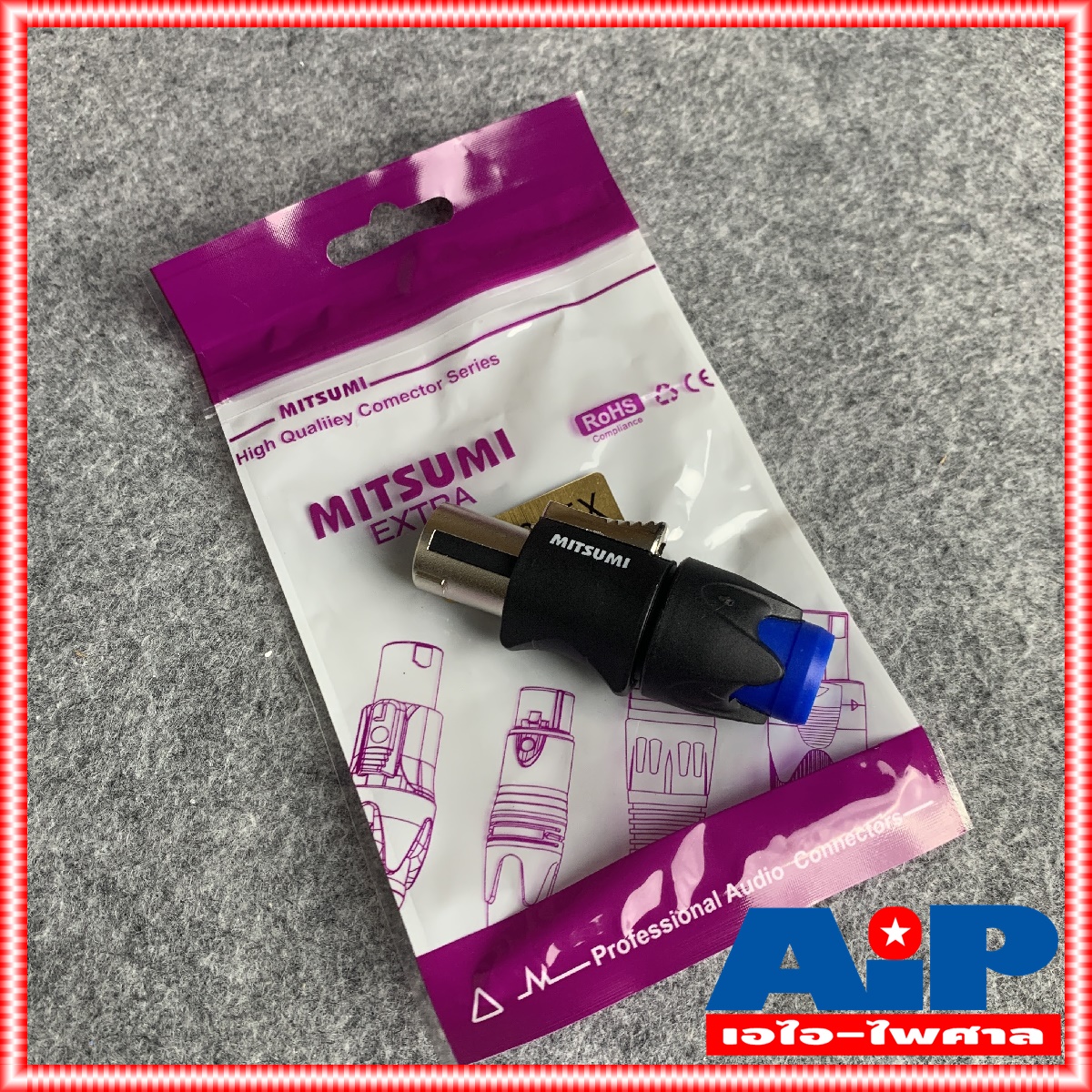 MITSUMI 911S06EX SPEAKON สีน้ำเงิน เสริมเหล็ก ราคาต่อ1ตัว ปลั๊กลำโพง หัวspeakon สเปคคอนตัวผู้ สเปคคอน สเปคค่อนลำโพง สเปคค่อน เอไอ-ไพศาล