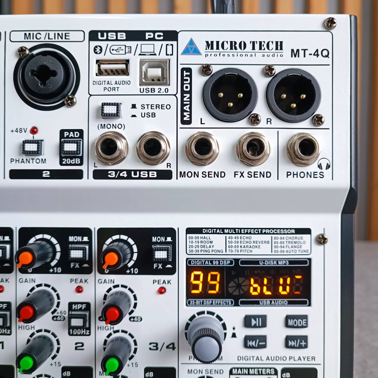 MICROTECH MT-4Q mixer มิกเซอร์ อนาล็อก เอฟเฟคแท้ บลูทูธ ไมโคร เทค MT 4Q MT4Q เอไอ-ไพศาล