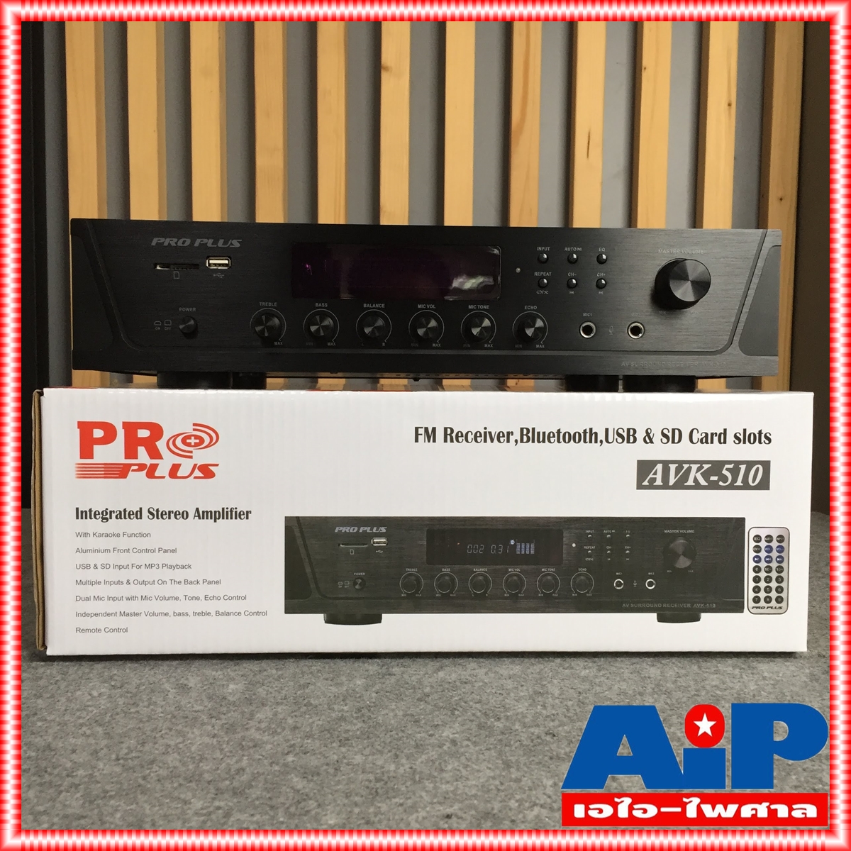 PRO PLUS AVK510 แอมป์คาราโอเกะ บลูทูธ PROPLUS AVK 510 เครื่องขยายเสียง AVK-510 แอมป์ แอมป์ขยายเสียง โปรพลัส เครื่องเสียง คาราโอเกะ เอไอ-ไพศาล