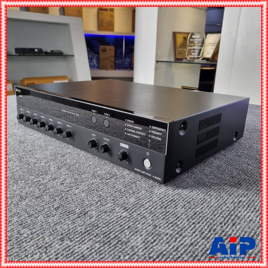 TOA A-3648D แอมป์480W มิกเซอร์แอมป์ 480 วัตต์ A3648D เครื่องขยายเสียง เครื่องปรับแต่งเสียง A 3648D เอไอ-ไพศาล