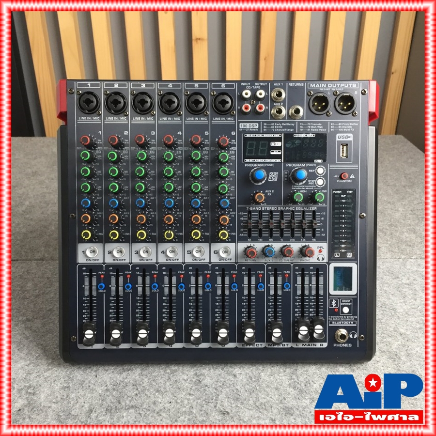 MICROTECH MT-P6 powermixer เพาเวอร์มิกเซอร์ 6 แชนแนล กำลังขับ 2x300W 4 Ohm เอฟเฟคแท้ MT P 6 MTP 6 MTP6 เอไอ-ไพศาล