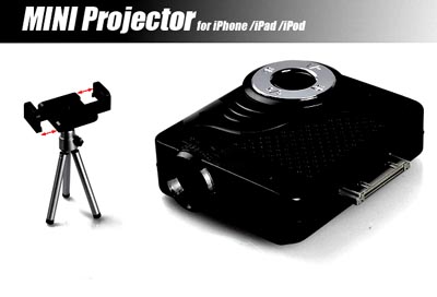 โปรเจกเตอร์ Mini Projector สามารถใช้ได้กับ iPhone iPod ขนาดเล็ก พกพาสะดวก