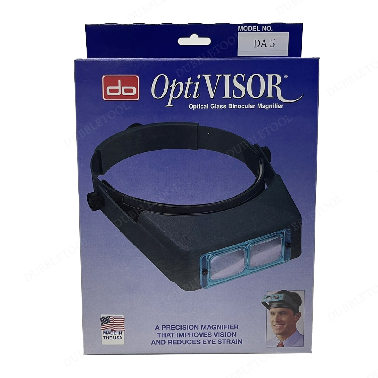 เเว่นขยายสวมหัว Opti VISOR รุ่น DA ของแท้ เลนส์กระจก แว่นสวมหัวส่องขยายชิ้นงาน แว่นขยายสวมหัวแกะสลัก Optical Glass Binocular Magnifier