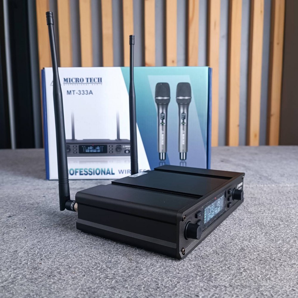 ไมค์2ด้าม MICROTECH MT-333A ไมค์ลอย ถือคู่ UHF MT 333A MT333A ไมค์ลอยมือถือคู่UHF ไมโครโฟนแบบไร้สาย เอไอ-ไพศาล