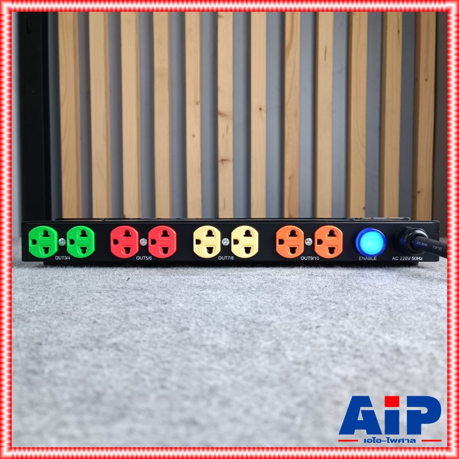 TECHCRON AC802A ปลั๊กไฟ 1U ปลั๊กคละสี AC802 จอสีน้ำเงิน AC-802 ปลั๊กไฟใส่แร็ค AC 802 A ปลั๊กไฟภาคสนาม ปลั๊กไฟใช้กับเครื่องเสียง เอไอ-ไพศาล