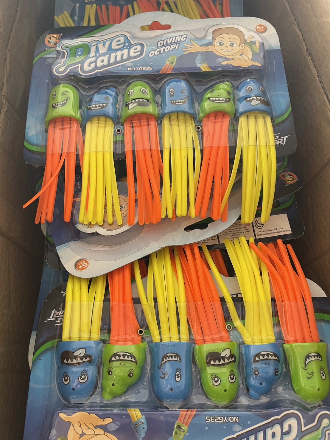 YG23S ของเล่นในน้ำทุ่นดำน้ำ ของเล่นใต้น้ำปลาหมึก ปลีกแพ็คละ