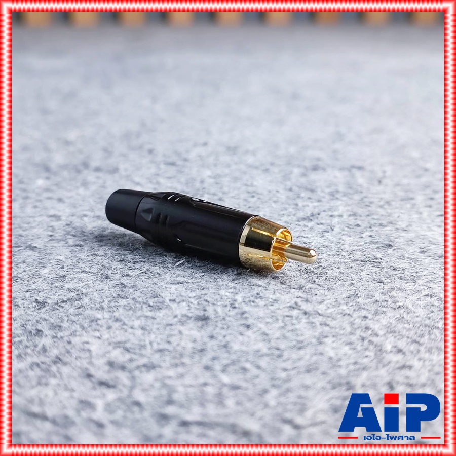 LIDGE YM-250F ตัวดำ ท้ายยางดำ ปลั๊ก RCA ตัวผู้ YM250 F แจ็คอาร์ซีเอตัวผู้ ปลั๊ก RCA สำหรับเข้าสาย ต่อ สายสัญญาณ YM250F เอไอ-ไพศาล