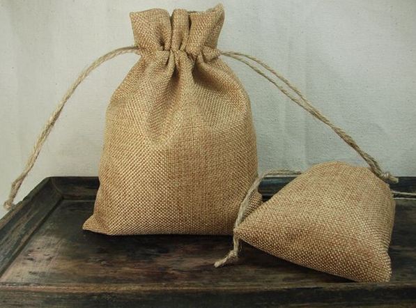 ถุงผ้ากระสอบ ถุงผ้าป่าน ใส่ของชำร่วย เก๋ ๆ ขนาด 7x9cm หรือ 2.7 x3.5 นิ้ว ถุงผ้า สีน้ำตาล ใส่ของ สไตล์ วินเทจ 160765