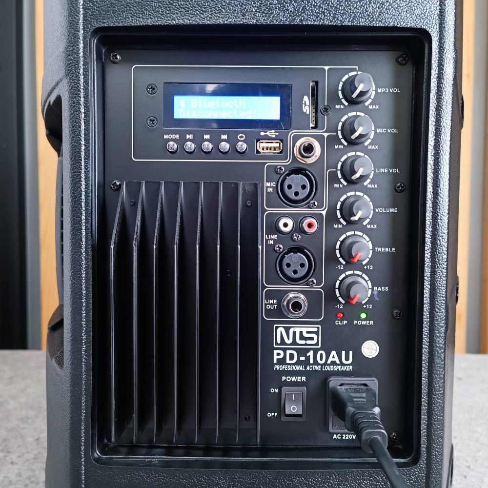 NTS PD-10AU ตู้ลำโพง10นิ้ว ACTIVE บลูธูท ลำโพงมีขยายในตัว 10นิ้ว 200วัตต์ PD 10AU PD10AU เอไอ-ไพศาล