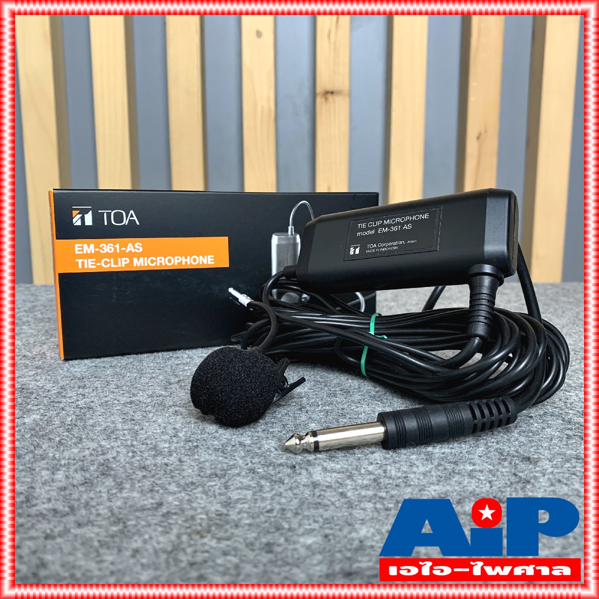 TOA EM-361 AS ไมค์หนีบเสื้อ ไมค์หนีบ ไมค์หนีบเสื้อTOA EM361 AS EM-361 ไมค์หนีบเสื้อพร้อมสาย ไมโครโฟน เอไอ-ไพศาล