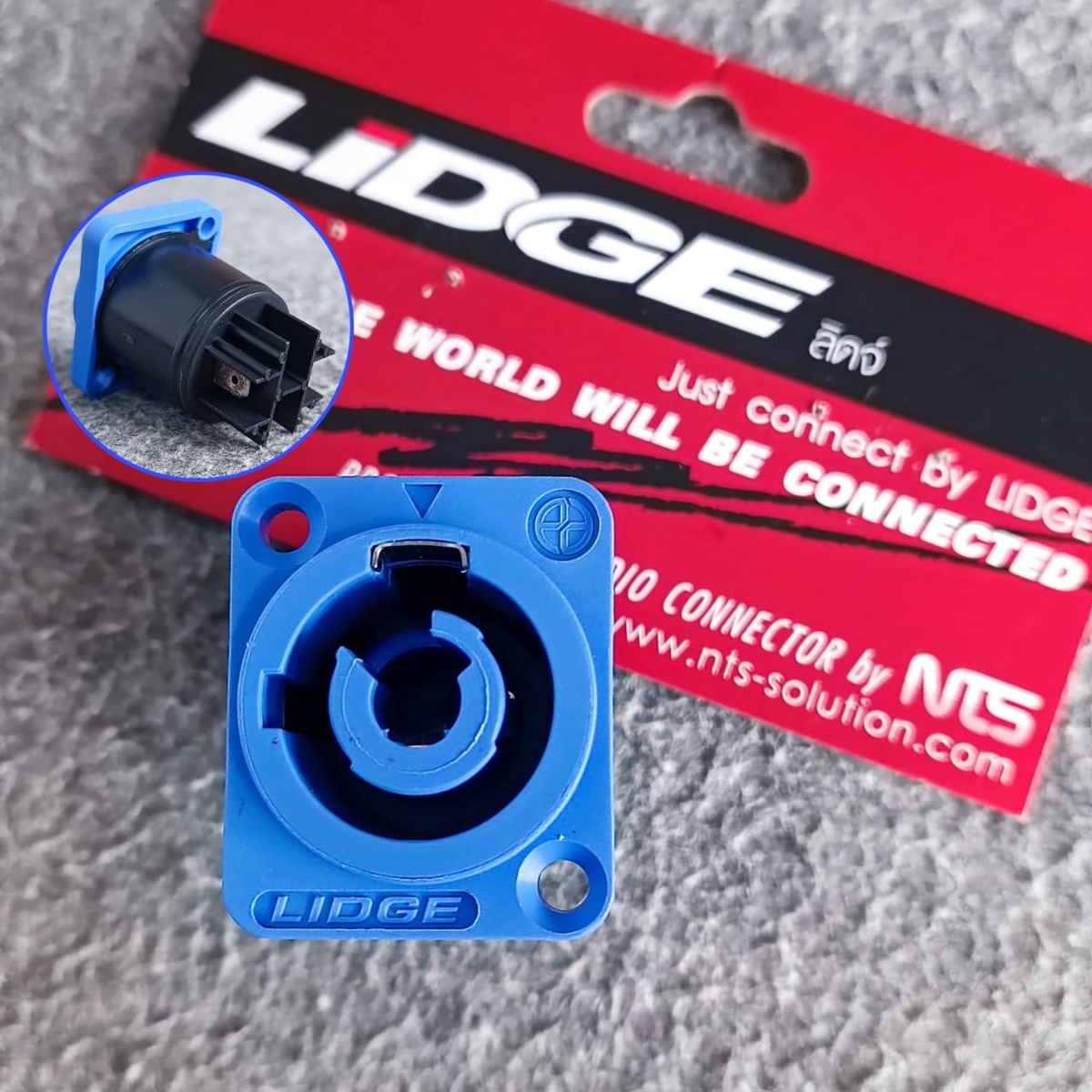 LIDGE LS-3MPA J.ACตัวเมีย ปลั๊กไฟตัวเมีย ปลั๊กตัวเมีย ติดแท่น LS3MPA AC ตัวเมีย ขนาด 20A แบบ A-type (กันน้ำ) เอไอ-ไพศาล