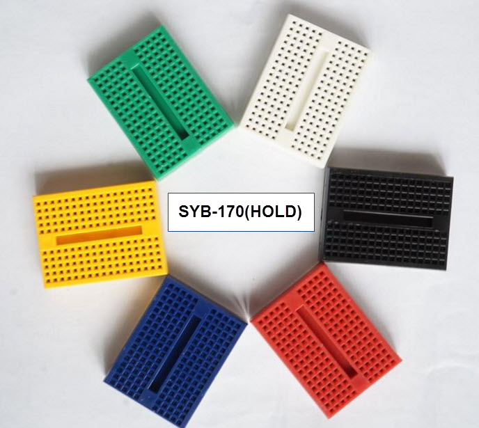 SYB-170 breadboard WHITE RED GREEN BLUE YELLOW BLACK mini small bread plate (170 hole)