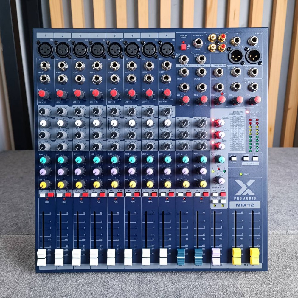 X PRO AUDIO MIX-12 MIXER อนาล็อกมิกเซอร์ เอฟเฟคในตัว เครื่องผสมสัญญาณเสียง มิกเซอร์ MIX 12 MIX12 เอไอ-ไพศาล
