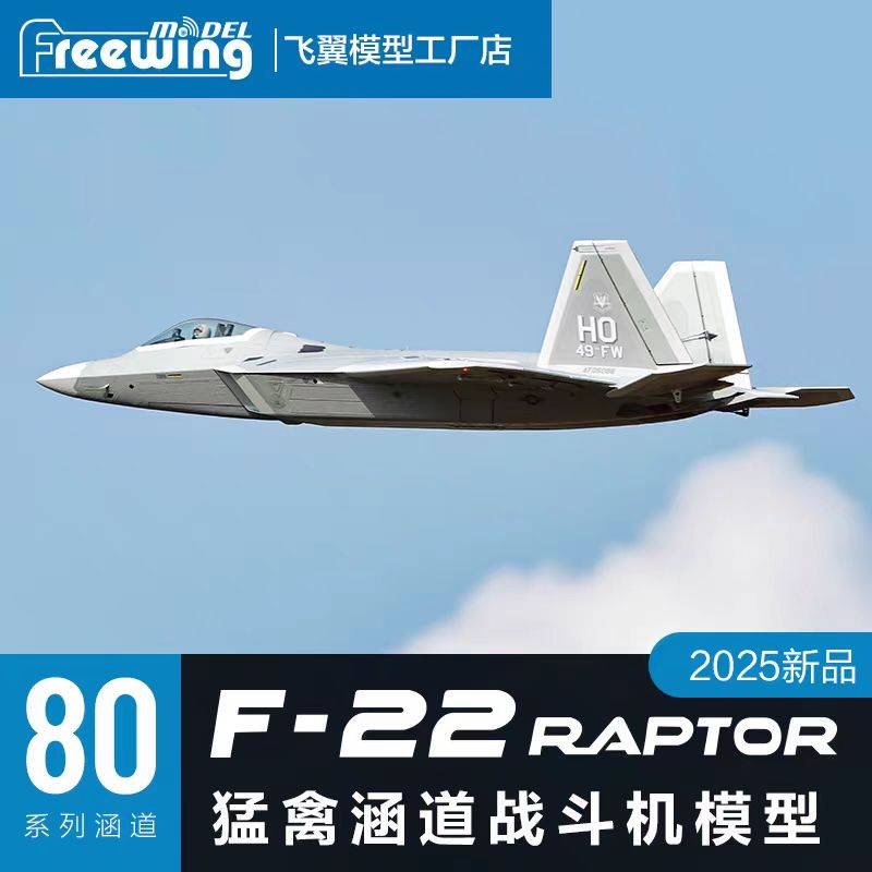 เครื่องบินโฟม ตัวลำ+ชุดไฟ Freewing F-22 Raptor & Gyro EG01 EDF80mm 6s PNP(ไม่รวมวิทยุ รีซีฟ แบต)