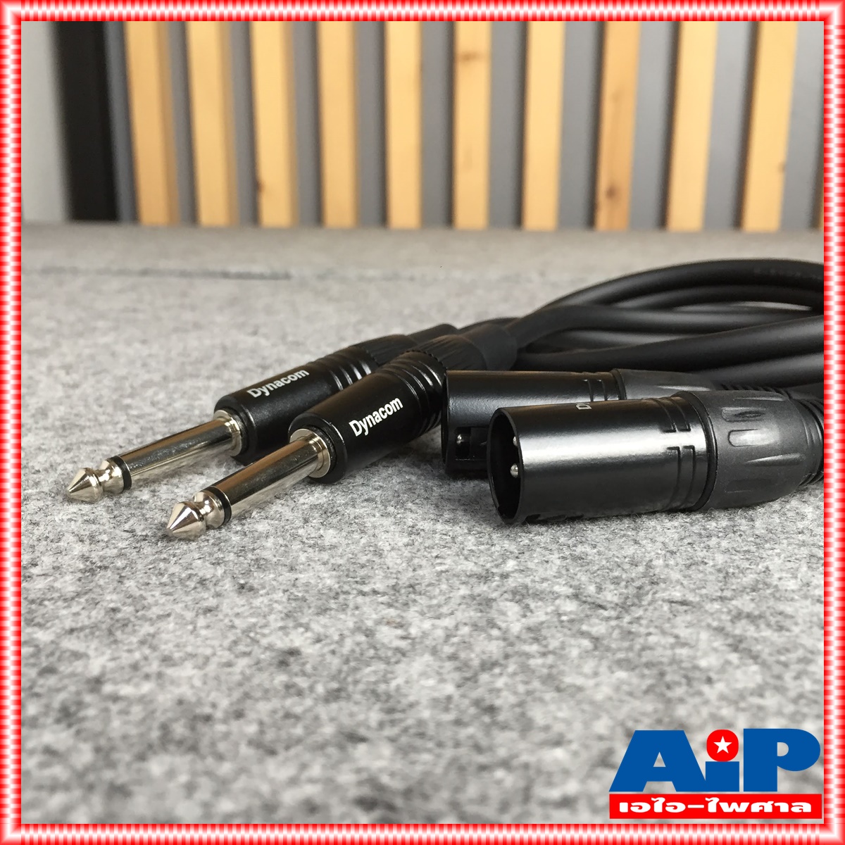 1เมตร DYNACOM สาย P.CANNON- P.MIC ข้างละ2หัว J2049-6 สายดำ สายแคนนอนตัวผู้ 2หัว ออก ปลั๊กไมค์โนโน2หัว สายสัญญาณ ไดน่าคอม เอไอ-ไพศาล
