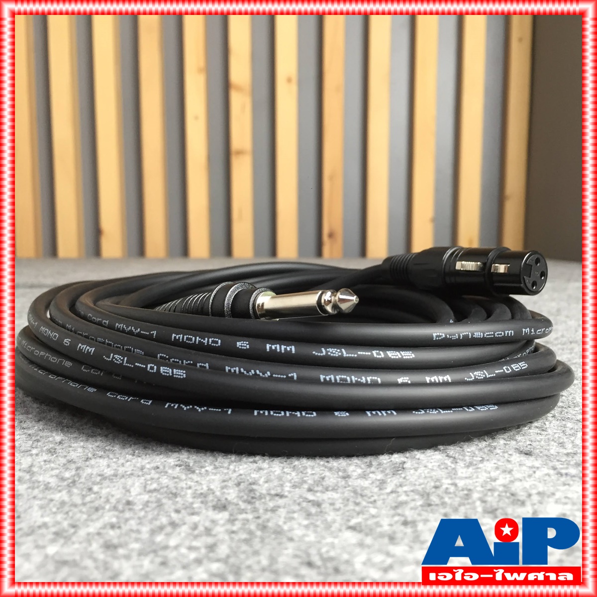 ยาว 10เมตร สายไมค์ DYNACOM J085 XLR เมีย - PHONE MONO สายสัญญาณ CANNON เมีย ออก ปลั๊กโฟน ผู้ สายต่อไมค์