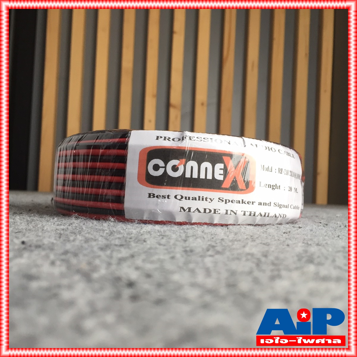 ขด20เมตร CONNEX RB-210 2X1.0 SQ.MM.สายลำโพงดำแดง 20M RB 210 RB210 สายลำโพง ดำ-แดง สายลำโพง2x1 ทองแดงชุบ เอไอ-ไพศาล