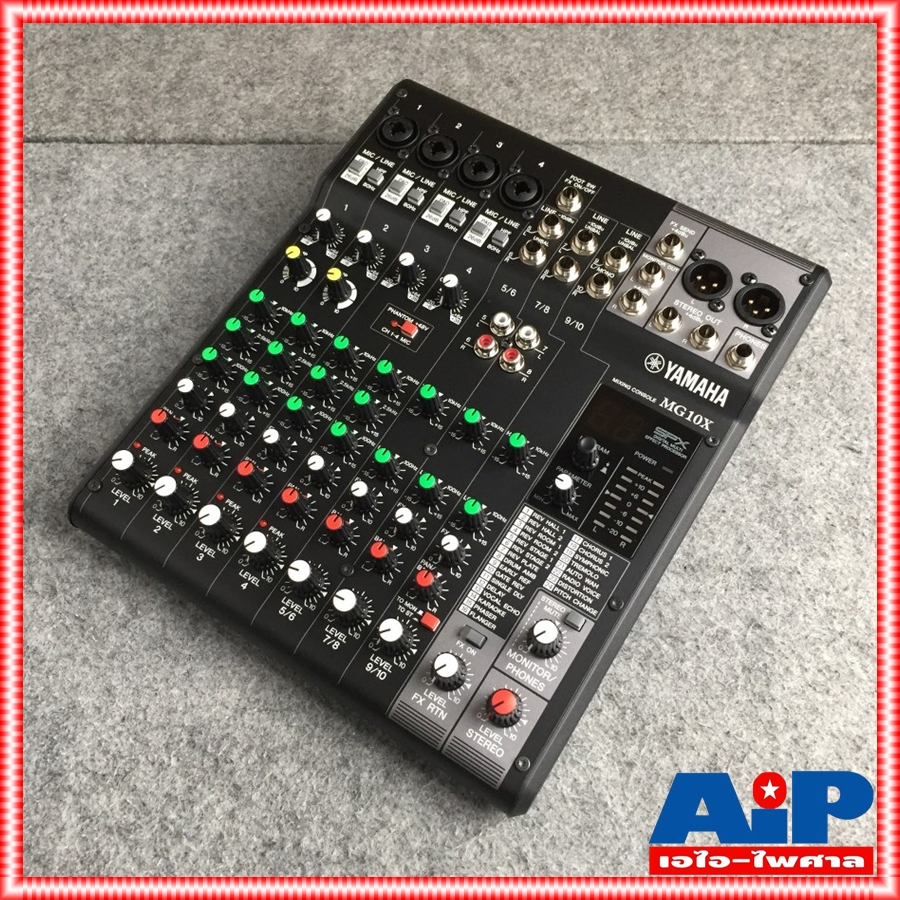 YAMAHA MG-10X mixer มิกเซอร์แบบอนาล็อค 10 ช่องสัญญาณ มีเอฟเฟคแท้ในตัว MG 10 X MG 10X MG10X เอไอ-ไพศาล