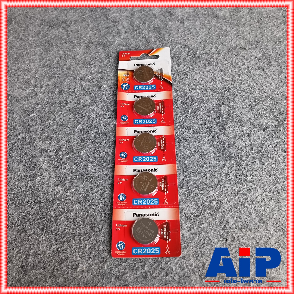 แพ็ค5ก้อน PANASONIC CR2025 ถ่าน ถ่านกระดุม CR 2025 CR-2025 ถ่านกลม ถ่านกระดุม3V เอไอ-ไพศาล +++