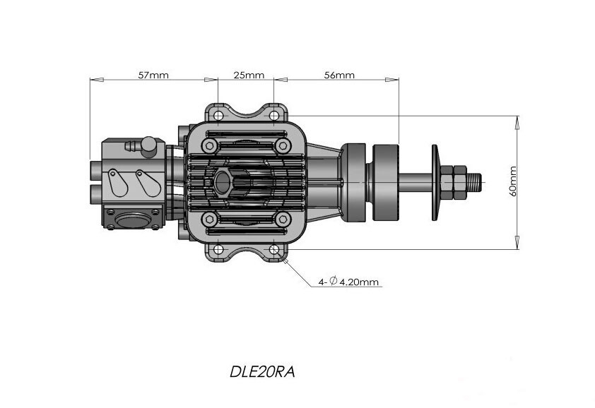 เครื่องยนต์เบนซิน DLE 20CC 20RA