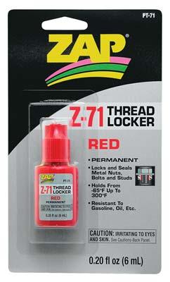 ZAP : Z-71 น้ำยาล็อตเกลียว (ถอดไม่ออก) - RED