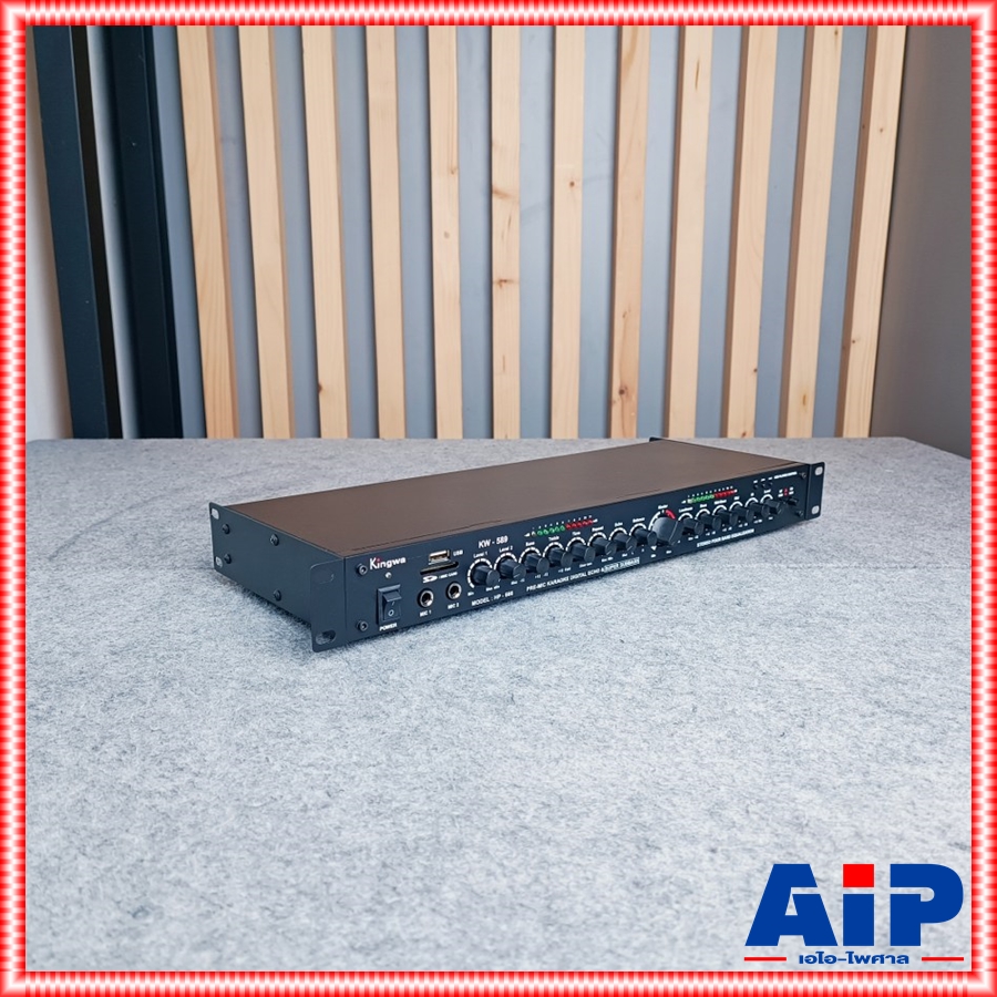 KINGWA KW-589 ปรีคาราโอเกะ USB bluetooth ปรีแอมป์ คาราโอเกะ บลูทูธ KING WA KW589 KW 589 ปรี ปรีแอมป์ เอไอ-ไพศาล